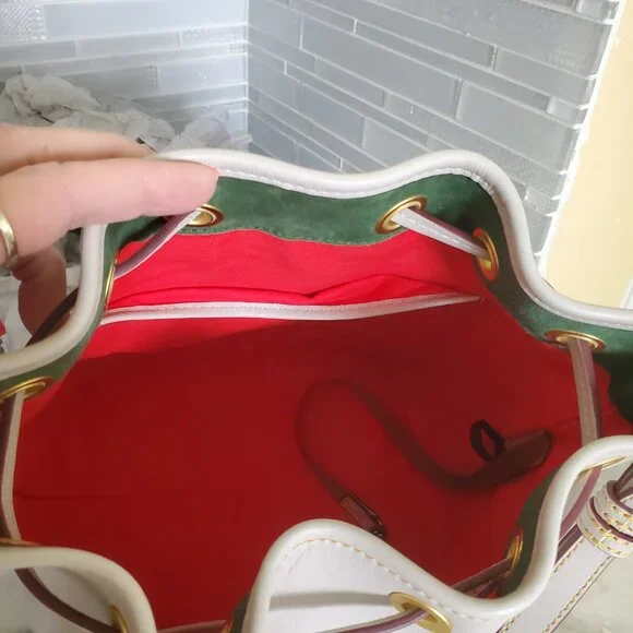 NWT - SET Dooney & Bourke Florentine Small Drawstring & Lg Zip Wristlet Ecru - Picture 9 of 16